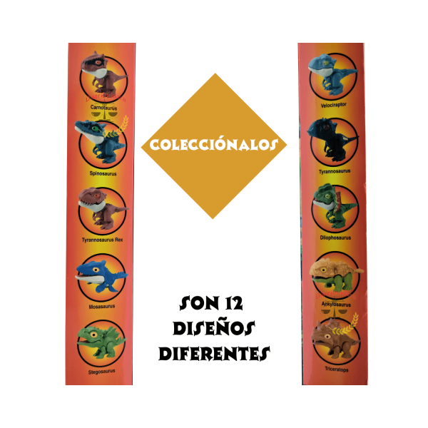 Juguete Dinosaurio Jurásico Mordelón Muerde Dedos Set 4 Pz._3