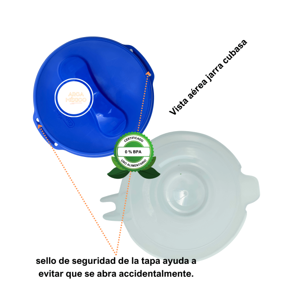 Jarra Graduada Plástico Durable Agua 4 L. Tapa Color Premium_5