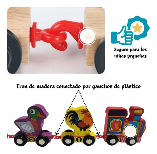 Tren De Números Animales Juguete Didactico Montessori Niños_3