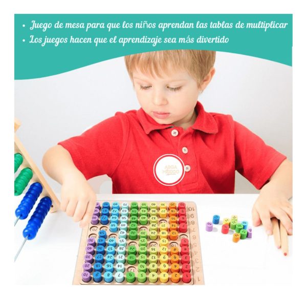 Tablero De Multiplicación Juego De Mesa Matemáticas 3 En 1_4