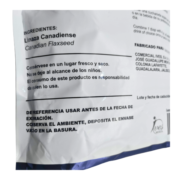 Linaza Canadiense Molida Cultivo Orgánico Ives Mexico 600 Gr_6 Linaza Canadiense Molida Cultivo Orgánico Ives Mexico 600 Gr_6