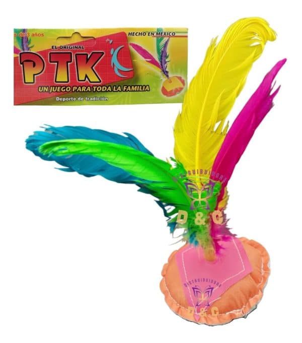 Juego Peteca Indiaca O Gallito 24 Cm Con Plumas Artesanal_0 12879268