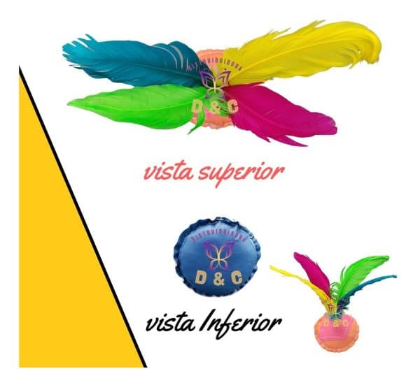 Juego Peteca Indiaca O Gallito 24 Cm Con Plumas Artesanal_4 12879327