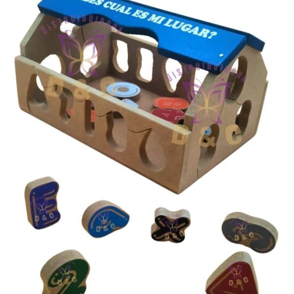 Juguetes Didácticos Casa Encaje Vocales Números Madera Niños_0