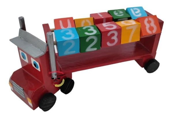 Juguete Didáctico Madera Tráiler Bloques Números Vocales_0