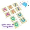 Juego Mesa Memoria Vocales Material Didáctico Madera Niños_4