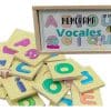 Juego Mesa Memoria Vocales Material Didáctico Madera Niños_0