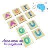 Paquete 40pz / Juego Memoria Vocales Madera Didáctico Niños_4