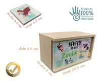 Juego Mesa Memoria Material Didáctico Madera Zoológico Niños_3