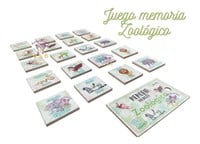 Juego Mesa Memoria Material Didáctico Madera Zoológico Niños_2